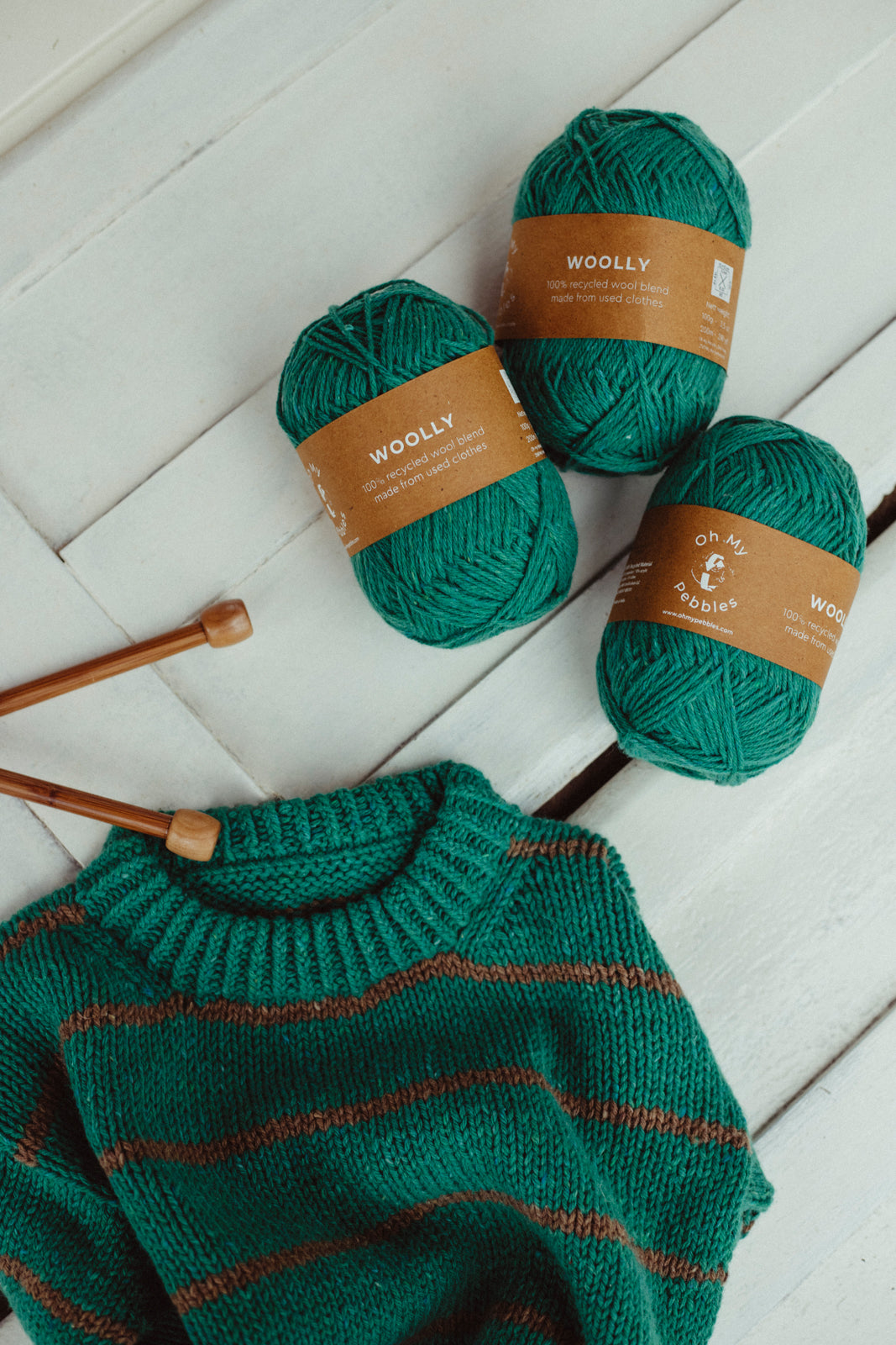 100% recycled knitting yarn made from used clothes – Oh my Pebbles